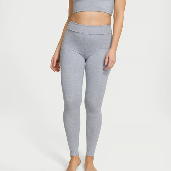 Victoria's Secret Angel Essentials Cotton Foldover Legging - Gray - Large - NWT - Picture 1 of 3